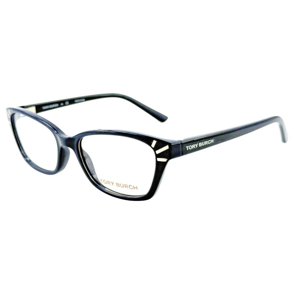 Tory Burch TY4002 Womens Plastic Eyeglass Frame 1370 Navy Silver 52-16